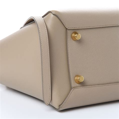 celine taupe mini luggage|MINI BELT BAG IN GRAINED CALFSKIN .